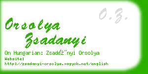 orsolya zsadanyi business card